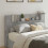 VidaXL vidaXL Storage Headboard with LED Concrete Grey Engineered Wood 1