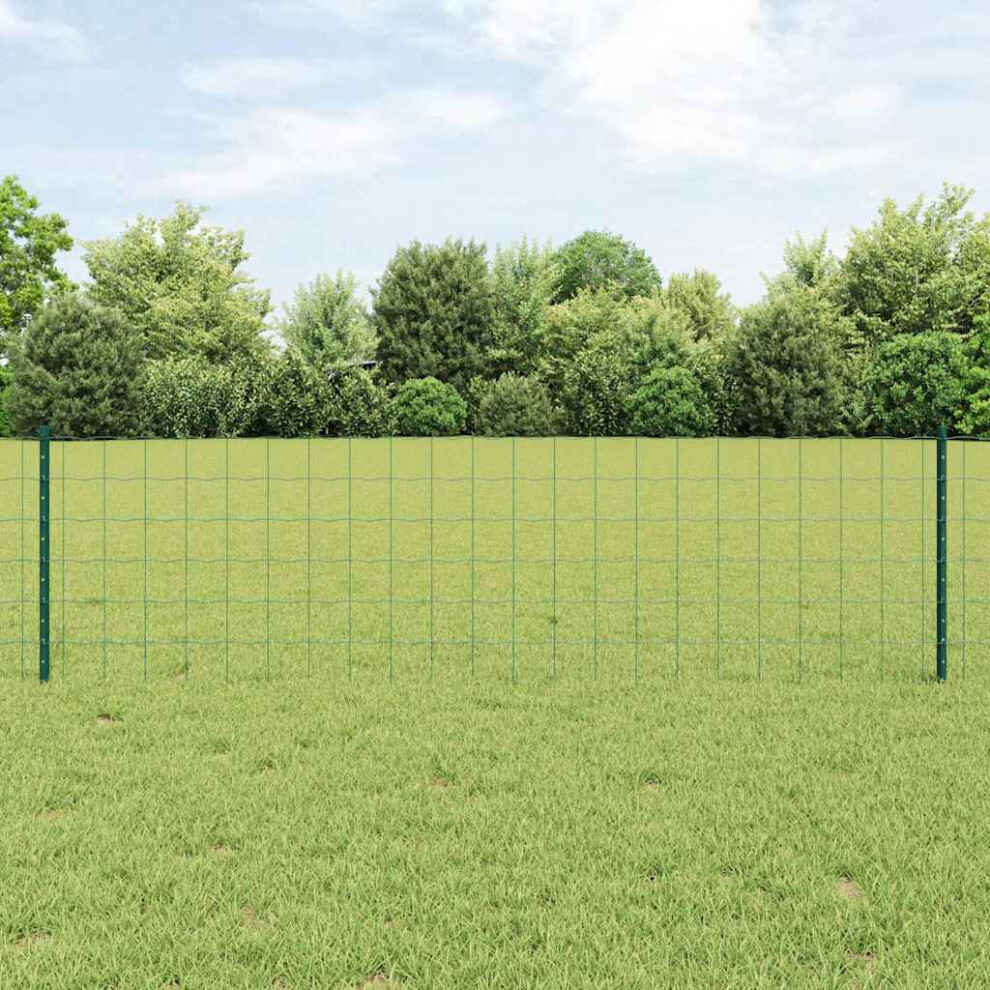 Vidaxl Welded Wire Fence 25 X 0.6 M (W X H) Pvc-Coated Steel Green