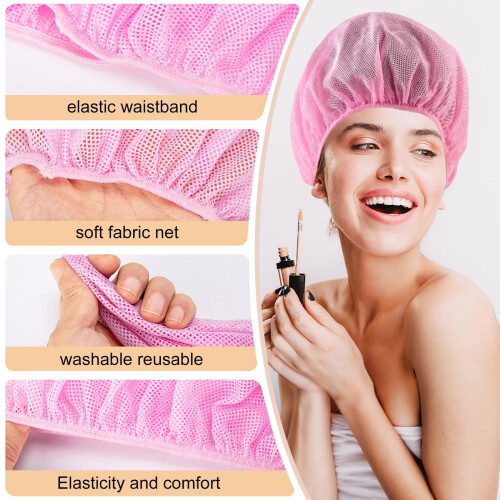 Mesh Sleep Bonnets for Women 11.8 Inch 4 Pcs 2