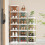 Vertical Shoe Rack Plastic 9-Tier Tall Narrow Blue 4