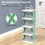 Vertical Shoe Rack Plastic 9-Tier Tall Narrow Blue 5