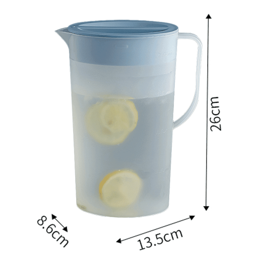 Plastic Pitcher with Lid Blue Eco-Friendly 1.5L 1