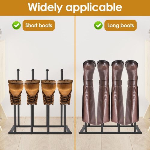 Stainless Steel Floor Standing Boot Rack 4 Pairs 1