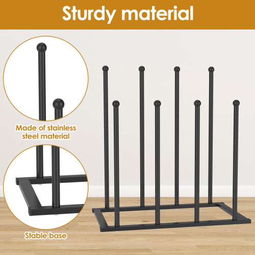 Stainless Steel Floor Standing Boot Rack 4 Pairs 2