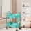 Rolling Cart Organizer Plastic 2-Tier with Wheels 4