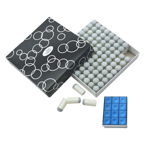 Pool Cue Tips Slip-On 100 Pieces 13 mm 2