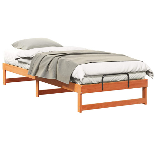 VidaXL vidaXL Bed Frame Brown 90 x 220 cm Solid Pine Wood 1