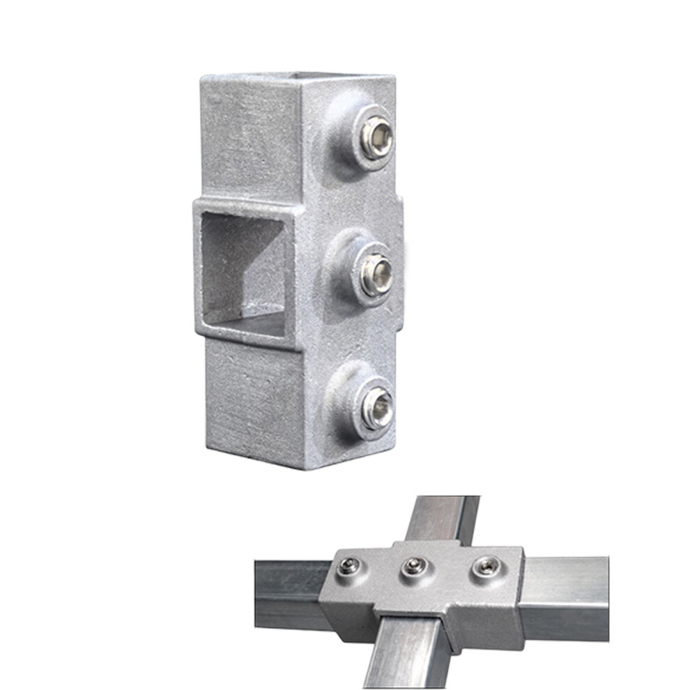 Square Pipe Fixed Joint Storage Rack-25X25 Straight 4Ways 7704001454536