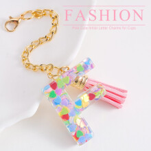 Personalized Initial Keychain Handle for Tumbler with