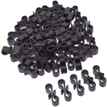 Plastic S-Shaped Hooks Dual-Ended 50-Piece 1cm