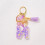 N Initial Keychain for Women Purple Tassel 1