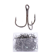 BE-TOOL Treble Fishing Hooks High Carbon Steel 50 or 100