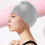 Swim Cap for Long Hair Elastic Silicone Gray 1