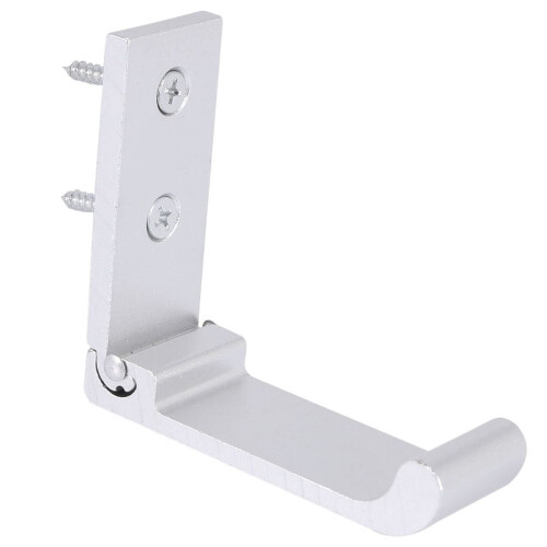 Foldable Aluminum Wall Mount Headphone Holder 5 PCS Silver