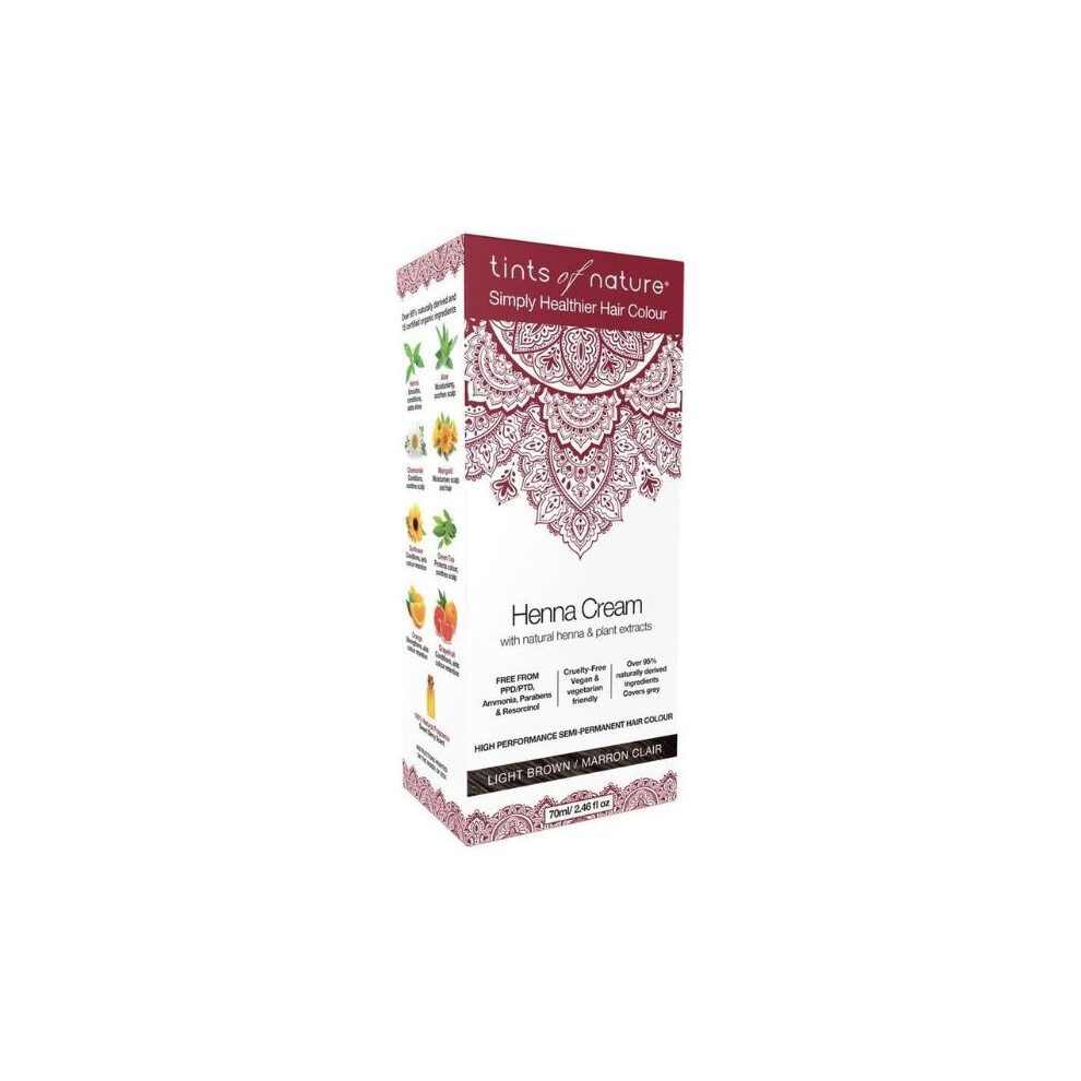 Photos - Hair Dye Tints of Nature Light Brown Semi-Permanent Henna Cream 70ml