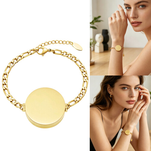 Bracelet de rangement de pilules minimaliste moderne, en-Or 2