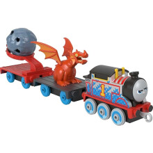 Thomas & Friends Diecast Toy Train Medieval Thomas Push-Along Engine with Boulder Launcher for Preschool Pretend Play Kids Ages 3+ Years