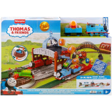 Thomas & Friends | Includes Battery-Powered, Motorized Thomas Engine & Cargo Car, 4 Plastic Barrels & 18 Feet of Toy Train Track