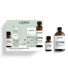 Set Lierac: Anti-Blemish Protocol Stop Spots Anti Spot Local Treatment Cream For Face 15 ml + Anti-Blemish Peeling Exfoliating Peeling Lotion 100 ml