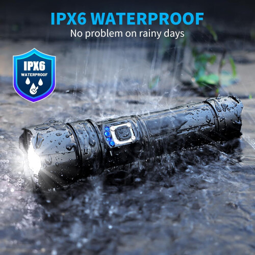 LED Flashlight Rechargeable 900000 Lumen 5 Modes 1