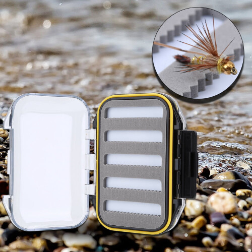 Fly Lure Box Plastic Double-Sided Foam-Padded Holder 2