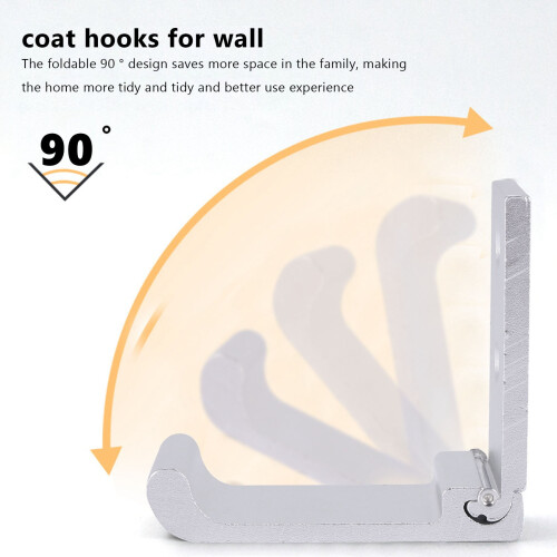 Foldable Aluminum Wall Mount Headphone Holder 5 PCS Silver 2