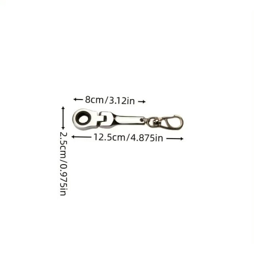 Mini Ratchet Wrench Keychain 10mm 2