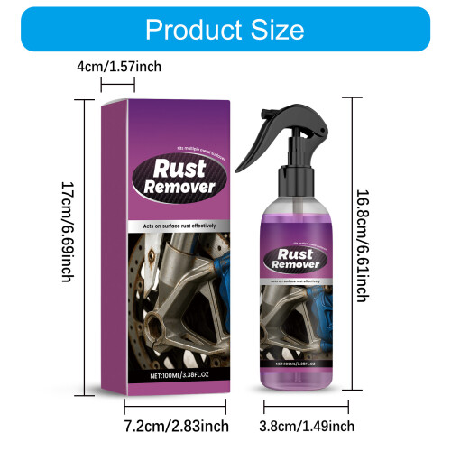 Car Rust Remover Sprayer Metal Paint Cleaner Rust Remover 2