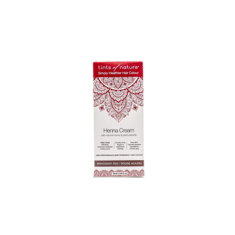 Photos - Hair Dye Tints of Nature Mahogany Red Semi-Permanent Henna Cream 70ml