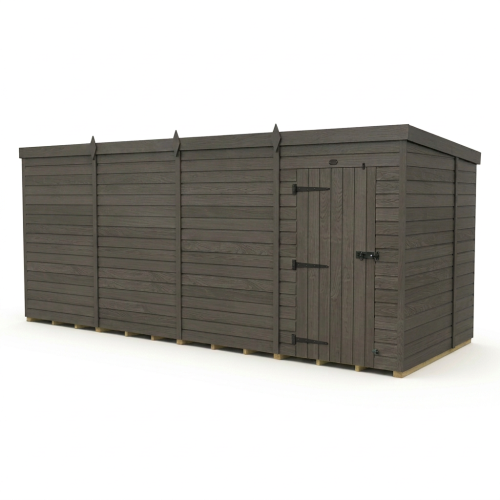 16x7 Pent Composite Shed Tanalised (Single Door, No Windows) 1