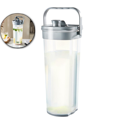 Clear Plastic Water Pitcher with Flip Top Lid and