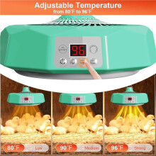 2X Chicken Coop Heater for Winter, Chicken Heater Built-in Lamp, Safety Thermostat Control, Overheat Protection US Plug