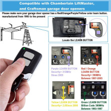 4X Garage Door Opener Remote for LiftMaster Chamberlain 893LM 893Max 891LM 971LM 973LM 371LM