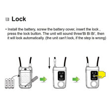 2X Chain Lock Bike/Motorcycle/Gate/Door Keyless Lock with Anti Theft Alarm 110dB Phone APP Control Black