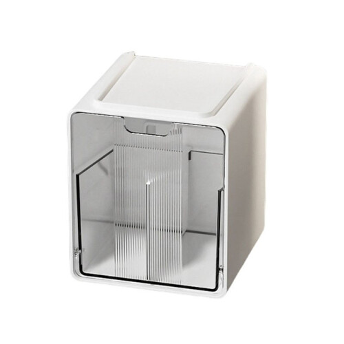 Bathroom Pull-Out Storage Box for Cotton Swabs & Pads Organizer Under Mirror Cabinet Storage Box Hanging-Style