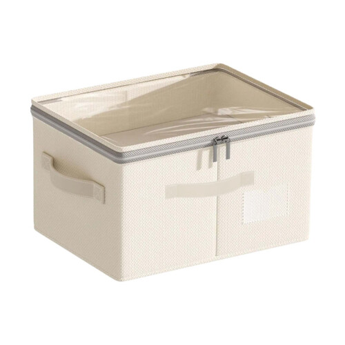 Karymi Clothing Storage Box Double Zipper Clear Window 1
