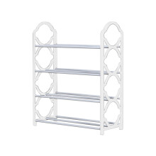 4-Tier Stackable Shoe Rack with Handle for Sneakers and