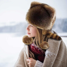 Raccoon Hat and Scarf Set Plush Warm Earflap 2-in-1