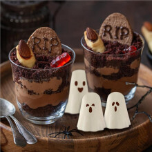 Silicone Molds 4 Packs Non-Stick 3D Chocolate Molds 9-Cavity Cute Mold for Jelly Candy Cake Halloween