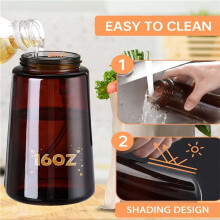 2X 2-in-1 Glass Oil Dispenser & Vaporizer- 16oz/470ml Leakproof Olive Oil Vaporizer Bottle for Cooking,Air Fryer,BBQ