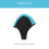 Rubber Elastic Bathing Hat with Ear Plugs Black 2