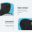 Rubber Elastic Bathing Hat with Ear Plugs Black 3