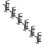 Black Foldable Headphone Hook Holder 8-Pcs 2