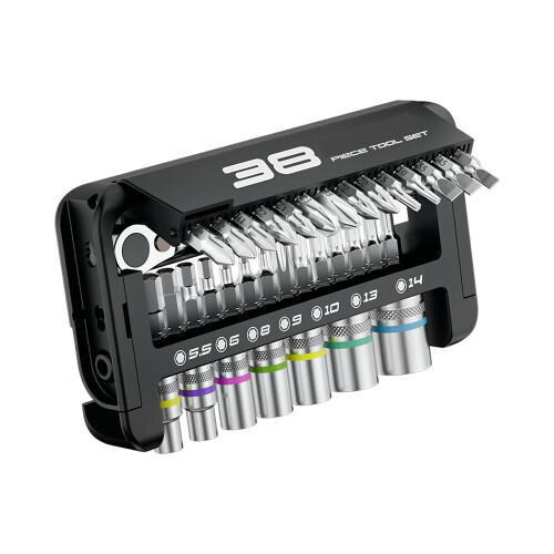 Comprehensive 38 In 1 Ratchets Wrench Kit Ergonomic Handle Tool