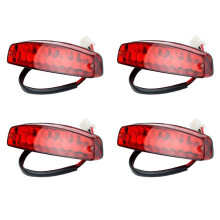 4X ATV 12V 3 Wire Brake Stop Light License Taillight Red for ATV Off Road Motorcycle Signal Lamp Accessories Car Lights