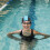 Rubber Elastic Bathing Hat with Ear Plugs Black 6