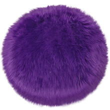 Purple Round Faux Fur Rug 32 x 32 Inch