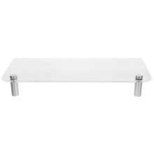 Acrylic Monitor Stand with Storage and Laptop Display
