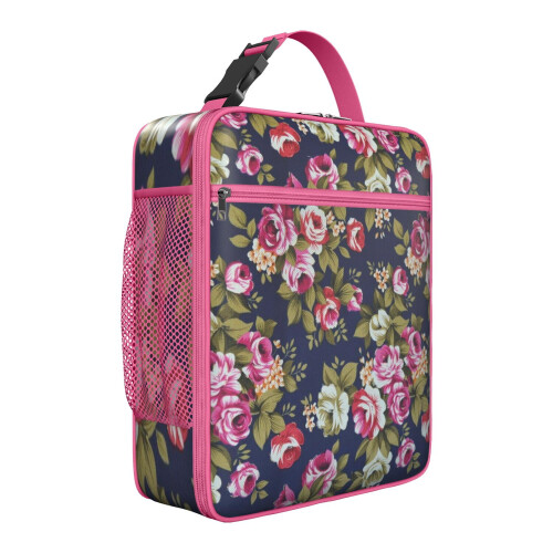Insulated Lunch Box Floral Design 1 Pack