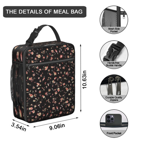 Floral Thermal Lunch Carrier Insulated 1 Pack 1